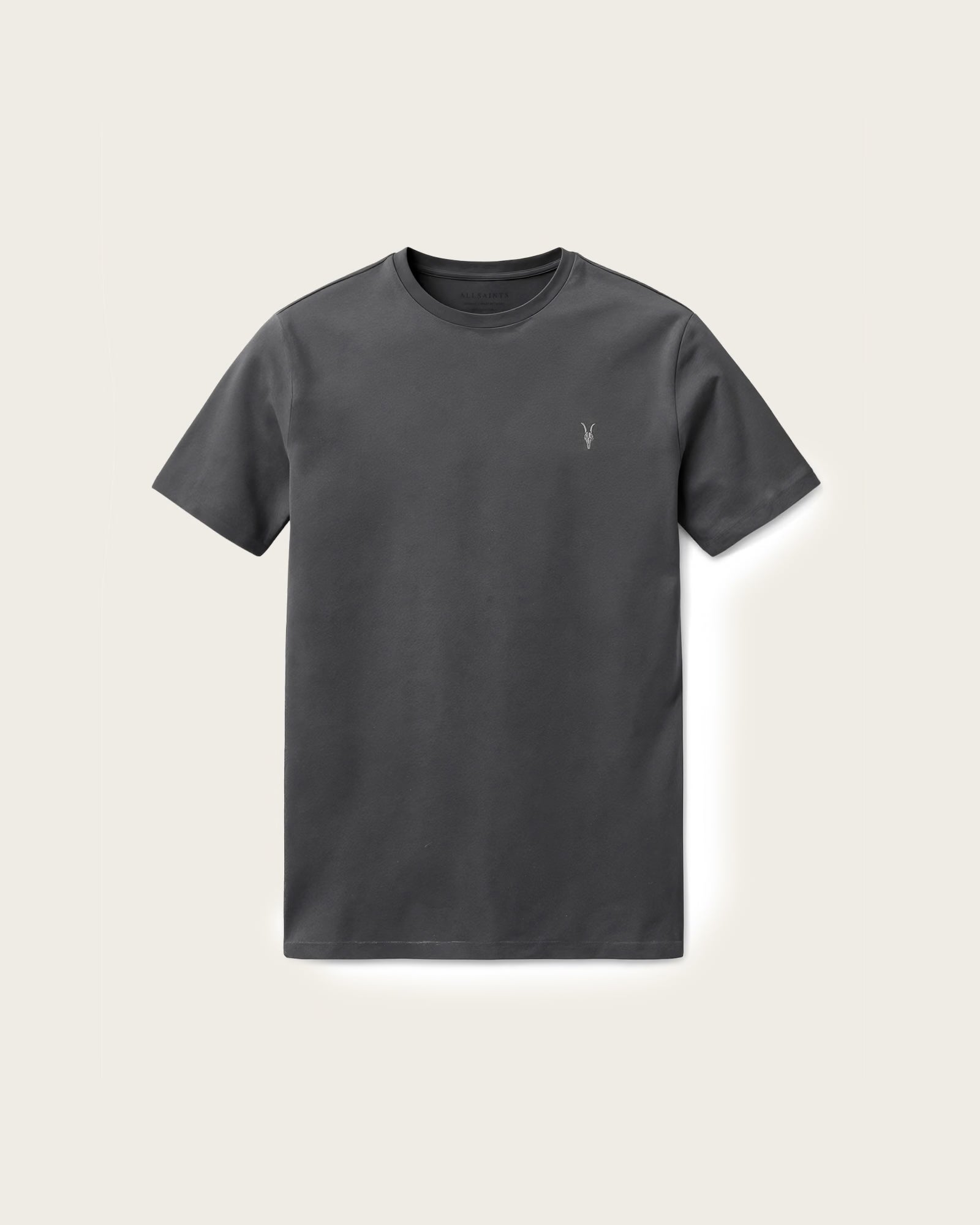 GRAY CREW NECK RAMSKULL T-SHIRT