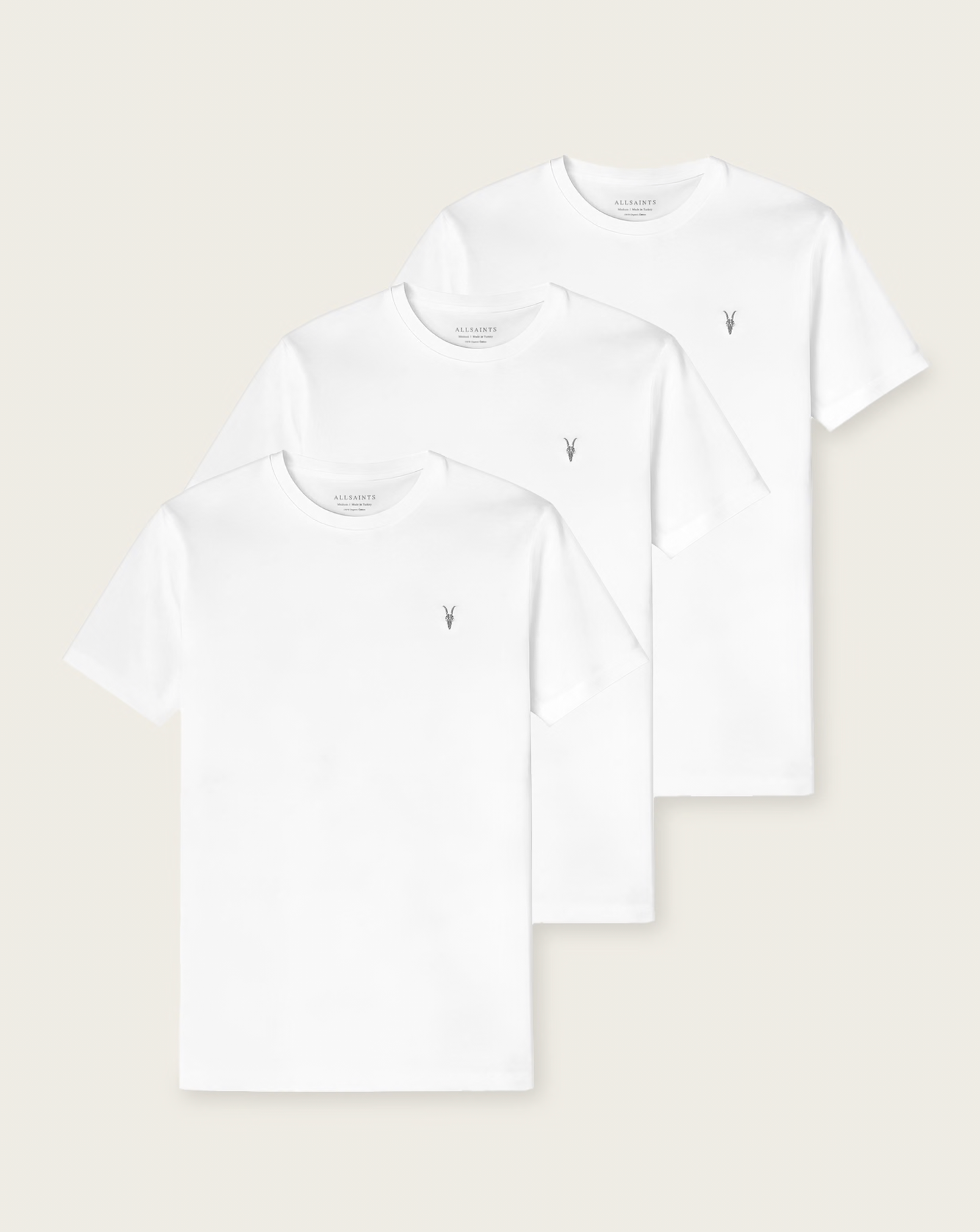 WHITE COTTON T-SHIRTS 3 PACK
