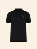 BLACK SHORT SLEEVE RAMSKULL POLO SHIRT