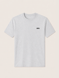 DIESEL CREW NECK LOGO PLAQUE GRAY T-SHIRT