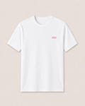 DIESEL PINK LOGO T-SHIRT - WHITE