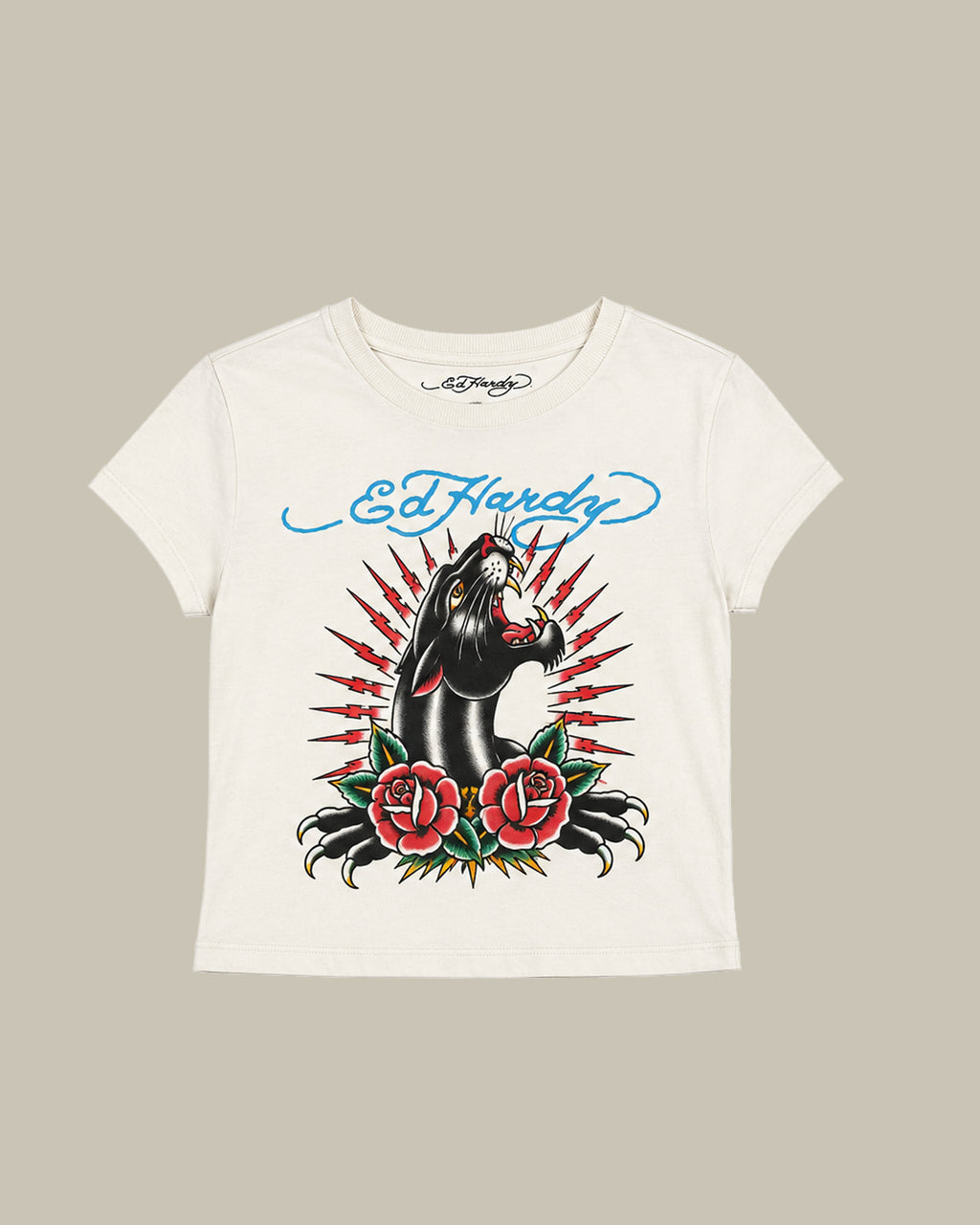 Ed Hardy Fitted Tee - Off White