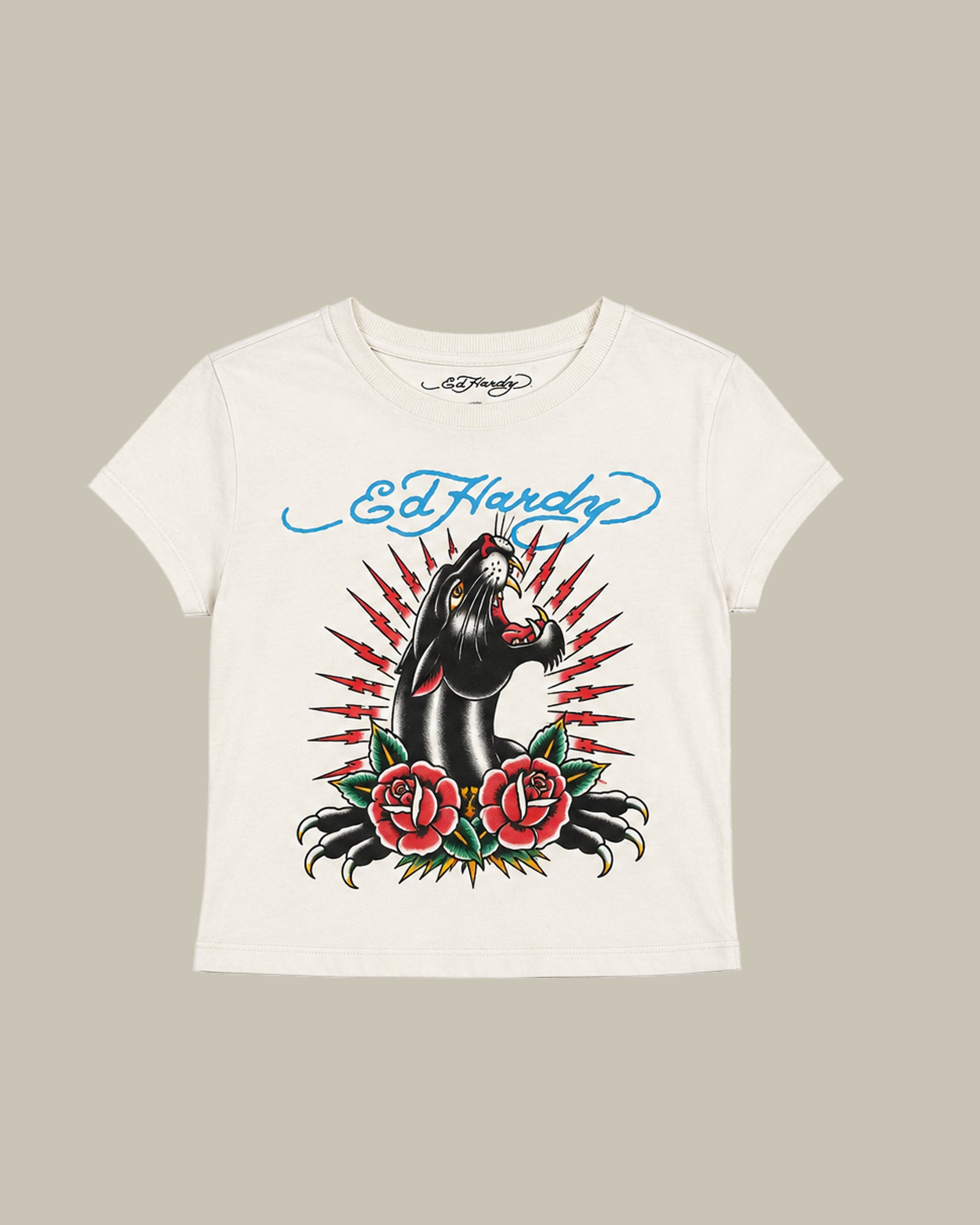 Ed Hardy Fitted Tee - Off White