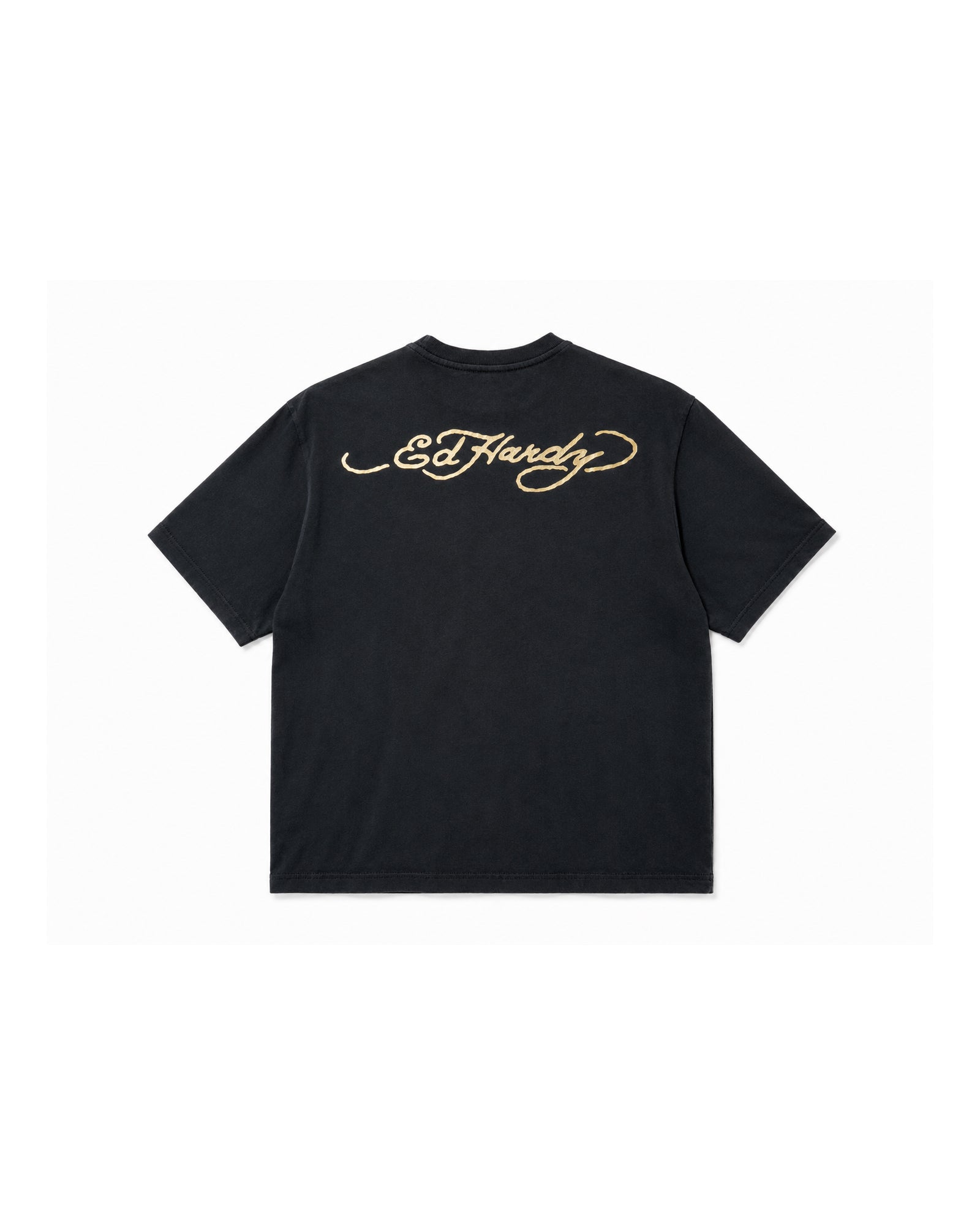 Tiger Head Heart Ed Hardy Fitted Tee - Black