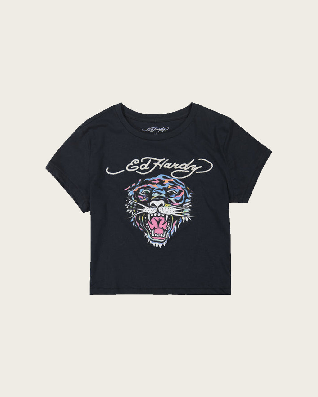 Tiger Head Ed Hardy Fitted Tee - Black