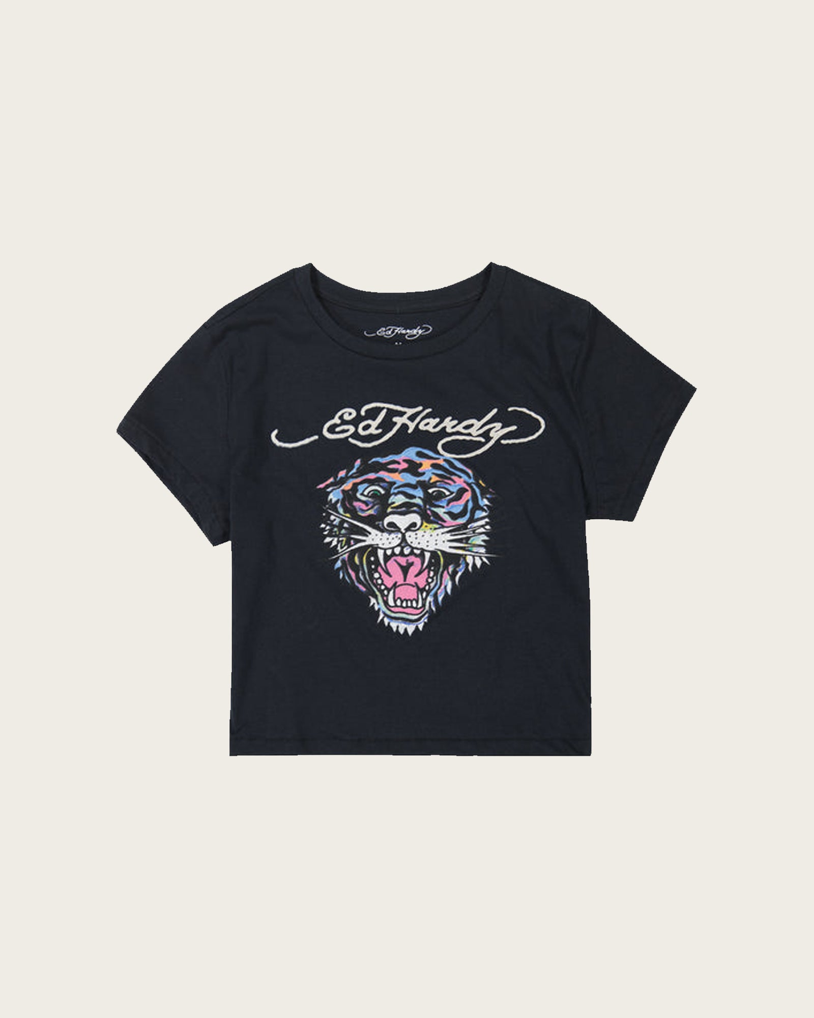 Tiger Head Ed Hardy Fitted Tee - Black