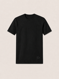 SAINT LAURENT SIGNATURE LOGO T-SHIRT - BLACK