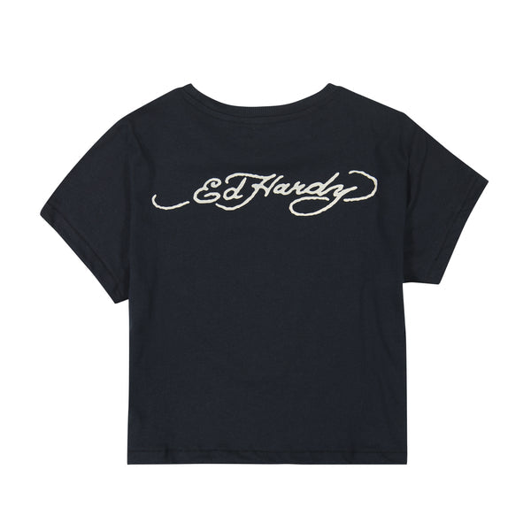 Tiger Head Ed Hardy Fitted Tee - Black