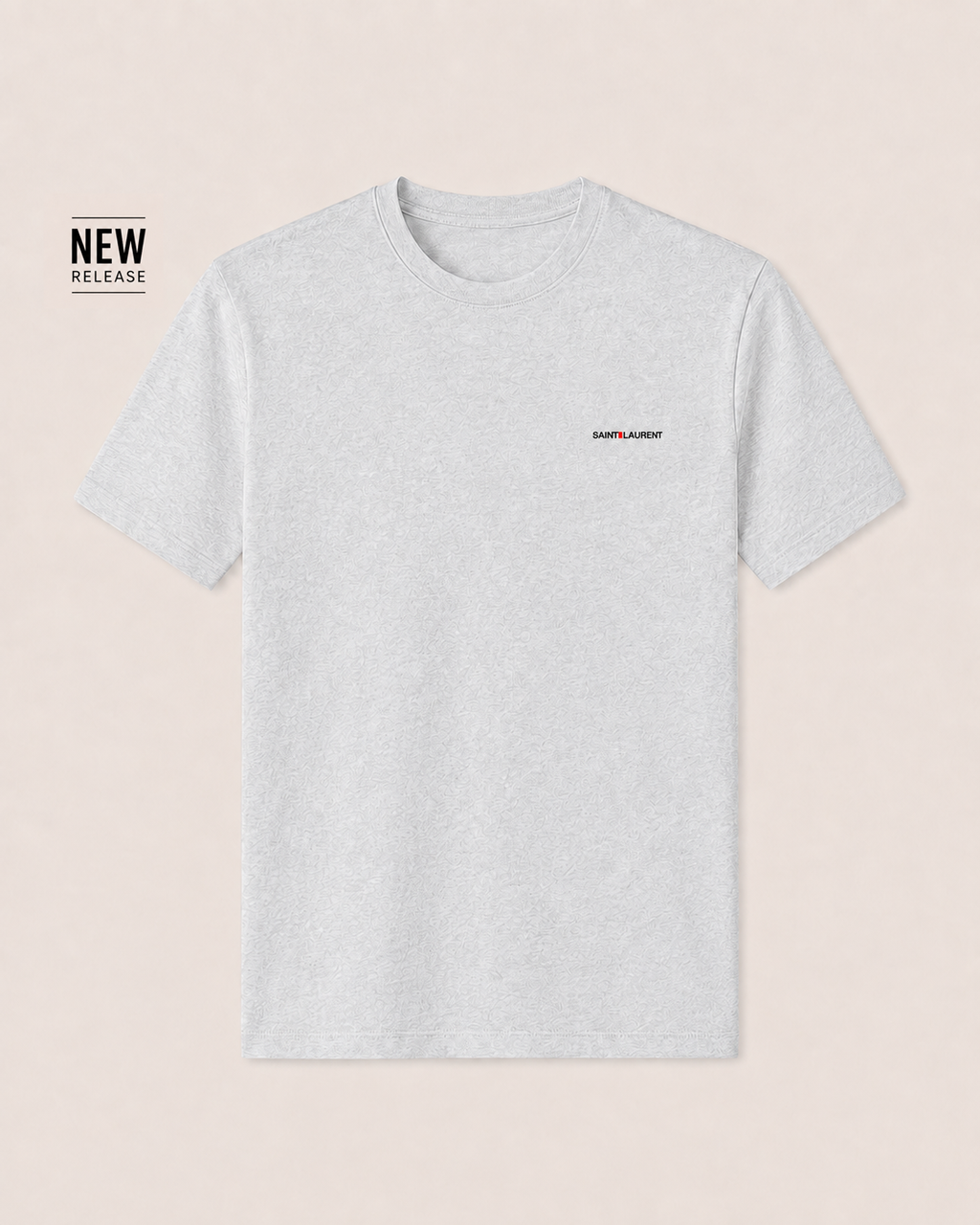 SAINT LAURENT LOGO T-SHIRT - GRAY
