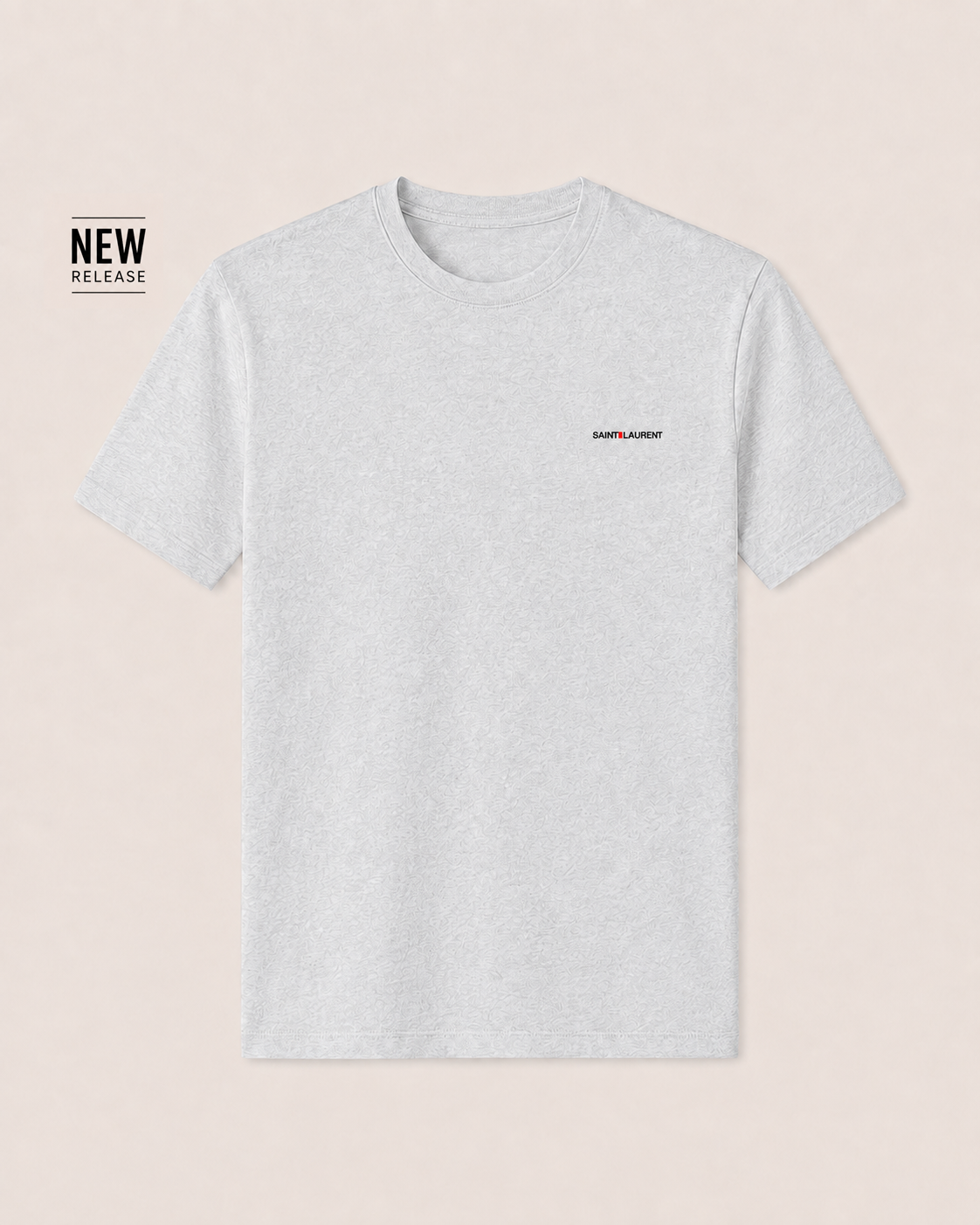 SAINT LAURENT LOGO T-SHIRT - GRAY